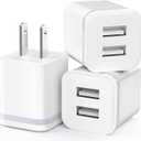 USB Wall Charger, LUOATIP 3-Pack 2.1A 5V Dual Port Cube Power Adapter Plug Block Charging Box Brick for iPhone 14 13 12 11 Pro Max SE XS XR X 8 7 6 6S Plus, Galaxy, LG, Moto, Android Phones