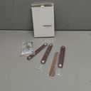 4 Pack Soft Genuine Leather Drawer Pulls Handle,Wardrobe Cabinets Kitchen Closet Knobs Door Pulls Handles knobs with Screws,Home Decoration, Handmade (4 Pack, 6.7" - Brown)