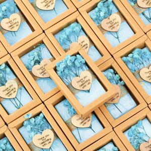 Demissle 30 Pcs Mini Scented Soap Party Favor Gifts Baby Shower Favors Handmade Flower Soap Party Favors for Guest with Thank You Tag for Wedding Bridal Shower Gender Reveal Gift(Blue,Fresh)
