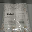 Viviland Floral Queen Sheet Set - 4 Piece Vintage Light Orange Flower Patterned Bed Sheets - Soft, Breathable Microfiber Sheets with Deep Pocket, Non-Slip Fitted Sheets & Pillowcases