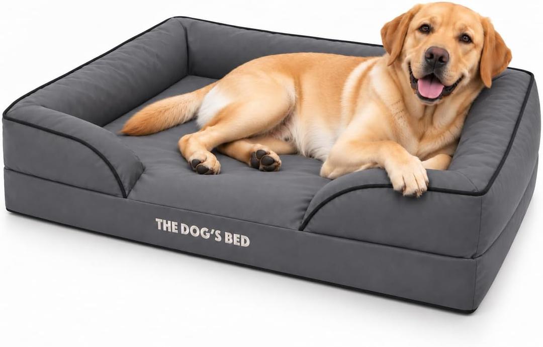 The Dog's Bed Orthopedic Bolster Egg-Crate Bed, Removable Washable Cover