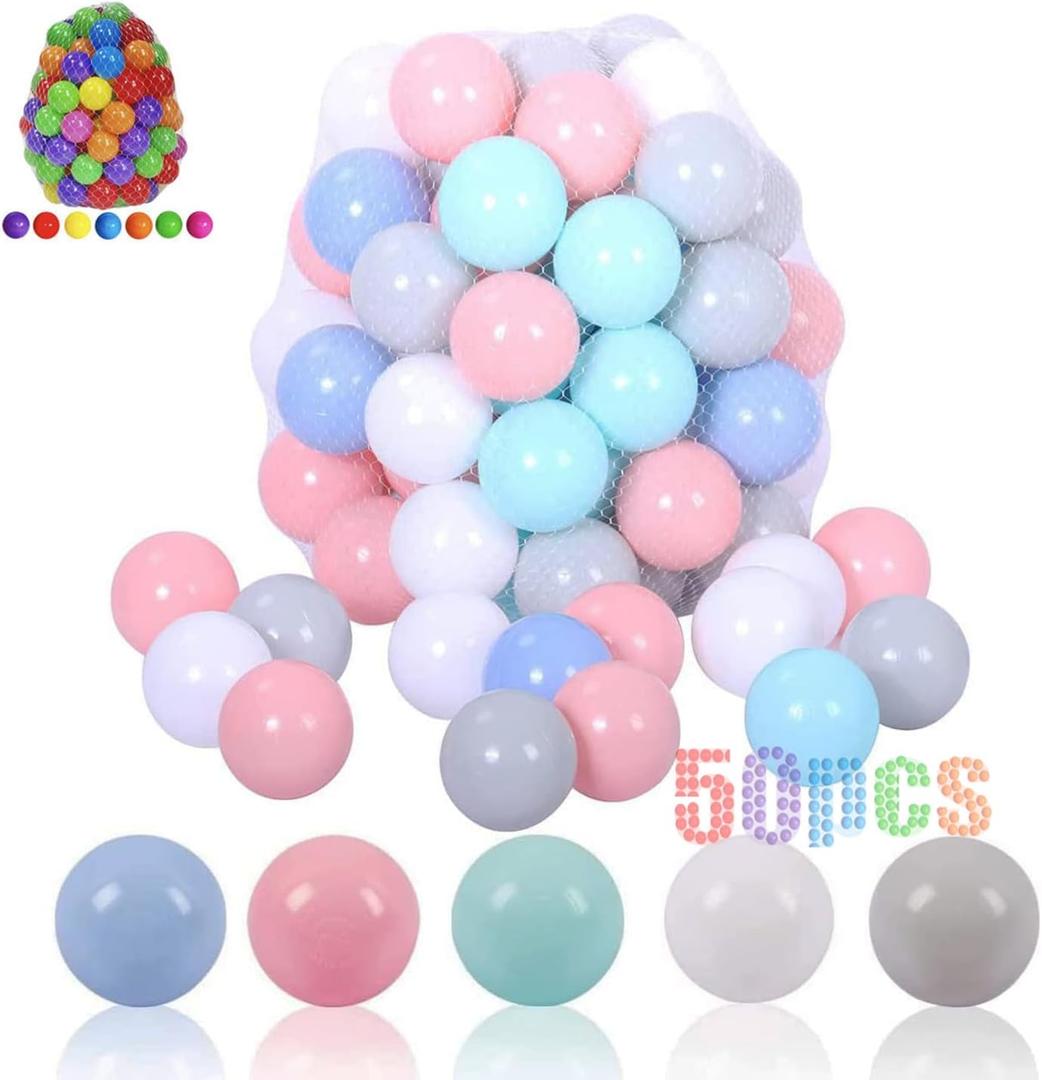 LANGXUN 50pcs 100pcs 200pcs Soft Plastic Ball Pit Balls for Kids, Gift for Baby Toddler Birthday Christmas, Ball Pit Play Tent, Baby Pool Water Toys, Kiddie Pool, Party Decoration (Mocha Color Pack of 50)