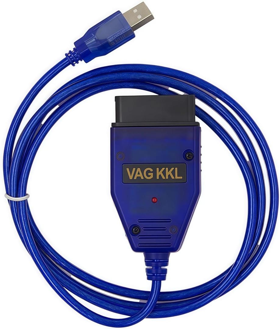 OBD2 Diagnostic Cable for VW, Audi, Skoda and Seat Made Between 1994 and 2004. Car ECU Scanner USB Cable Compatible for VAG KKL 409 (Blue)