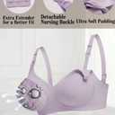 Avidlove Women's Seamless Bras Nursing Bras for Breastfeeding Tshirt Everyday Bra (Purple)