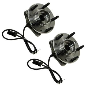TRQ Front Wheel Hub Bearings Assembly Set Compatible with 1997-2005 Chevrolet Blazer 1997-2004 S10 1997-2001 GMC Jimmy Sonoma 1998-2000 Isuzu Hombre Oldsmobile Bravada
