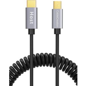 CableCreation 4FT Coiled USB C to Micro USB OTG 480Mbps Type C to USB Cable for MacBook Pro Air S21 S20 S10 Pixel 5/4/3/2 etc. 1.2M Black