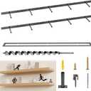 Hidden Floating Shelf Bracket Heavy Duty Floating Shelf 2PCS Floating Shelf Hardware for Long Shelf (58" x 6" x 1.5")