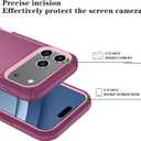 3 x Compatible with iPhone 17 Pro Case with HD Screen Protector, Heavy Duty Shockproof & DustProof & Dropproof 3-Layer Cover for iPhone 17 Pro Case,WineRedPink