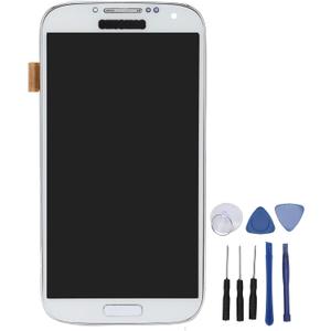 LCD Screen Replacement, Phone LCD Display Digitizer Replacement Assembly with Disassembly Repair Tools Kit, for Samsung Galaxy S4(White)