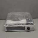 Record Player with Speakers Vintage Belt-Driven Turntable Bluetooth 3 Speed 3 Size Wireless Playback AUX-in RCA Out Headphone LP Vinyl Players Auto Stop Fashion White