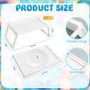 5 Pcs Outdoor Movie Night Inflatable Swimming Pool 51in x 13in Colorful Blow up Pools with Foldable Portable Serving Tray Table and Pump for Summer Backyard Camping Birthday Party Activitie