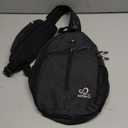WATERFLY Crossbody Sling Backpack Sling Bag Travel Hiking Chest Bag Daypack (Black)
