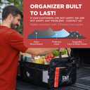 TRUNKCRATEPRO XL Heavy-Duty Trunk Organizer Reinforced SUV & Truck Cargo Storage with 6 Adjustable Compartments, Non-Slip Base & Securing Straps (Foldable Design, Black)