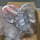 Modern LED Ceiling Light with Remote Control, Stepless Dimming, 3000-6000K Selectable, 36W, Dimmable LED Chandelier for Bedroom, Bathroom, Entryway, Hallway, Chrome Finish