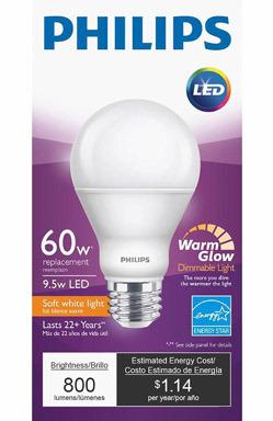 Philips  LED A19 E26 SW 60W 1Pack