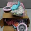 Baby Doll Stroller Play Set with 12.5" Baby Doll,Dining Chair, 2 Sets Clothes and 20 PCS Doll Accessories. Stroller Toy for 3, 4, 5, 6 Year Old Toddler Girls for Realistic Pretend Play.