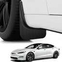 BASENOR New Version Tesla Model S/Model S Plaid Mud Flaps Splash Guards [No Drilling No Tape] [10X Stronger] All Weather Tire Protector Mudflaps for 2021-2025 Model S Exterior Accessories