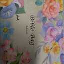 Large Bible Bag with Bible Cover Case for Women, Quilted Bible Tote Bag, 13.4"x 10.6" x 5.3"