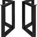Metal Dining Table Legs 16 Inch,Iron Coffee Table Legs V Shape,Black Heavy Duty Desk Legs, 16 X 11 Inch