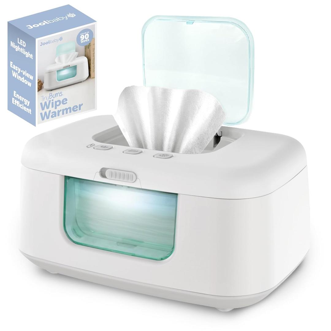 TinyBums Baby Wipe Warmer & Dispenser with LED Changing Light & On/Off Switch - Jool Baby (Aqua)