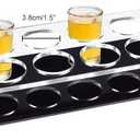 NBEADS 12 Shot Glass Tray Holder, Bar Acrylic Shot Glasses Holders Wine Cup Serving Tray Cups Organizer Display Bar Accessories for Party, Bar, Club, Hole: 1.5" for 1.4 inches Cup
