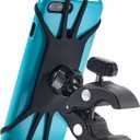 Upgraded 2024 Bicycle & Motorcycle Phone Mount - The Most Secure & Reliable Bike Phone Holder for iPhone, Samsung or Any Smartphone. Stress-Resistant & Highly Adjustable. x10 to Safeness & Comfort