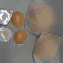 Invisible Sticky Bra Push Up, Reusable Adhesive Bra for Backless Dress, Seamless Silicone Nipple Covers for Women (D Cup, Beige, 2PCS)