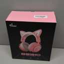 Pink Gaming Headset GS510, Wired, Over Ear, Cat Ear Design with RGB Lighting, 7.1 Surround Sound, Retractable Mic, Compatible with PC, PS4, PS5