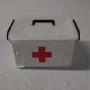 Levoberg Medicine Box Storage Box Organizer 2 Layers with Compartments Family Emergency Kit Storage Case 9.25"x6.49"x5.31"