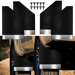 4PCS Universal Mud Flaps Splash Guards Car Mudguard with Night Reflectors Mudflaps and Accessories Set, Front and Rear Protection for Trucks Cars SUVs Vans (Black)