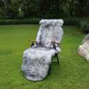 Sheepskin Rug, Fluffy Shag Area Rug, Super Soft 24 x 72 Sheepskin Hair Rug, Silver Grey Pile Rug, Decorative Throw Rugs for Bedrooms, Children's Rooms, Living Rooms (Silver Grey, 24" x 72")