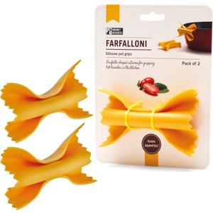 Monkey Business Farfalloni-Shaped Pot Holders  Mini Silicone Pinch Mitts | Fun Silicone Pot Gripper & Kitchen Gadget | Quirky Pasta-Inspired Kitchen Gadgets Collection (Farfalloni - Pack of 2)