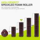 ProsourceFit High Density Foam Rollers 18 - inches long, Firm Full Body Athletic Massage Tool for Back Stretching, Yoga, Pilates, Post Workout Muscle Recuperation, Black/Red