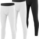Boys Compression Pants Leggings, Quick Dry Youth Athletic Tights, Kids Basketball Base Layer for Sports Running (X-Small, Black+white+white)