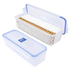2 Pack Cigarette Box Containers, Filters & Tubes, Cigarette Case for All Size, Fits Two Cartons, Airtight Cap, Cigarette Accessories