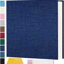 Zesthouse Photo Album Self Adhesive Pages, 60 Pages Magnetic Scrapbook Albums with Sticky Page, Photos Album Holds 8x10 & 5X7 & 4x6 & 6x8 & 3x5, Large Picture Book Ideal Gift for Family Wedding Baby (Deep Blue)