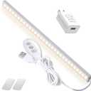 12 Inch Under Cabinet Lighting, Dimmable LED Light Bar with Plug-in AC Adapter & Magnetic Mount - for Kitchen, Workshop, Closet (Includes Adhesive Tape)