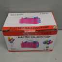 IDAODAN Electric Balloon Pump, Portable Electric Balloon Blower Machine Balloon Air Pump Dual Nozzle Rose Red 110V 600W Balloon Inflator for Party Decorations