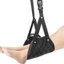 Airplane Foot Rest (Travel Comfortably), Perfect Airplane Travel Essentials, Portable Foot Hammock Airplane Plane Travel Accessorie, Long Flight Essentials, Relax your feet & Leg Airplane Foot Hammock (Black)