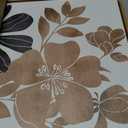Large Framed Canvas Wall Art - Natural Float Framed Rustic Black Flowers Leaves Pictures Decor Brown Floral Foliage Artwork for Bedroom Living Room Kitchen Home Office Decoration 48" X 24" Set of 3, 16" X 24" X 3pieces Framed