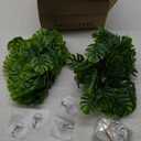 RECUTMS Artificial Monstera Leaf Vines Whit Light 2Pcs, 5.9FT Fake Hanging Ivy Plant Faux Tropical Palm Leaves Greenery Vine Garland Indoor Outdoor Garden Porch Patio Jungle Luau Birthday Party Décor