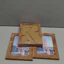 SESEAT 5x7 Picture Frames Wood Brown 4 Packs for Tabletop Display Wall Mount, Display Pictures 5x7 with Mat or 6x8 Without Mat