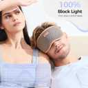 MZOO Pro Breathable Sleep Mask - Complete Blackout Sleeping Eye Mask for Side Sleeper, 3D Zero Pressure & Eyelash Friendly Night Blindfold Eye Covers, Travel Essentials & Birthday Gifts for Women Men