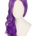 Topcosplay Purple Wigs for Child Long Curly Wig Halloween Wigs