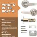 Copper Creek DL1231SS Daley Push Button Privacy Door Lever, Satin Stainless