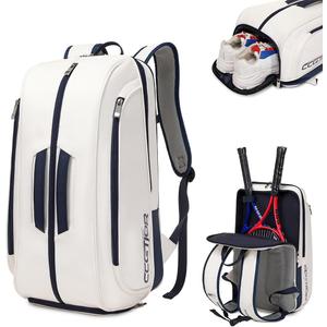Tennis Racket Bag Pickleball Padel Backpack With Shoe Compartment, Laptop Sleeve,Fence Hook,Ball Sleeve