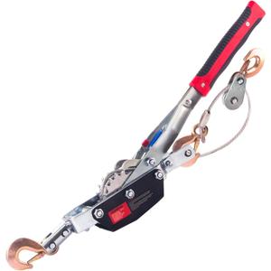 Come Along Winch,5 Ton Capacity Portable Power Puller with 11.5FT Steel Cable,Heavy Duty Come Along Tool with Dual Gears,3 Hooks,Hand Winch Tool