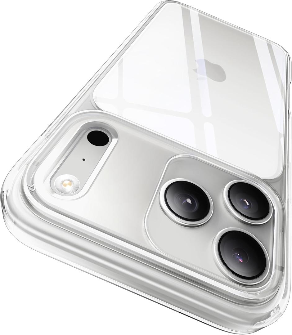 CASEKOO for iPhone 17 Pro Max Case Smooth Crystal Clear, Patented Anti-Yellow & Virgin TPU, 15FT Military-Grade Protection, Slim Transparent Women Men Funda para for iPhone 17 Pro Max Case 6.9", Clear