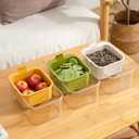 Multi-functional Drain Basket Fruit Cleaning Bowl with Strainer Container, Kitchen Sink Food Catcher Drainer Fruit Rinser Bowl (2, White)