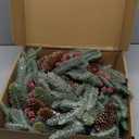 Idyllic 6FT Christmas Garland with Red Berries and Pinecones - Table Decor, Winter Greenery for Holiday Season Mantel, Fireplace, Table Runner, Centerpiece Decoration